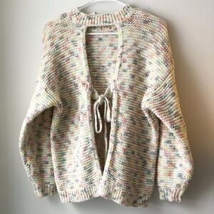 Aerie open back pastel knit sweater